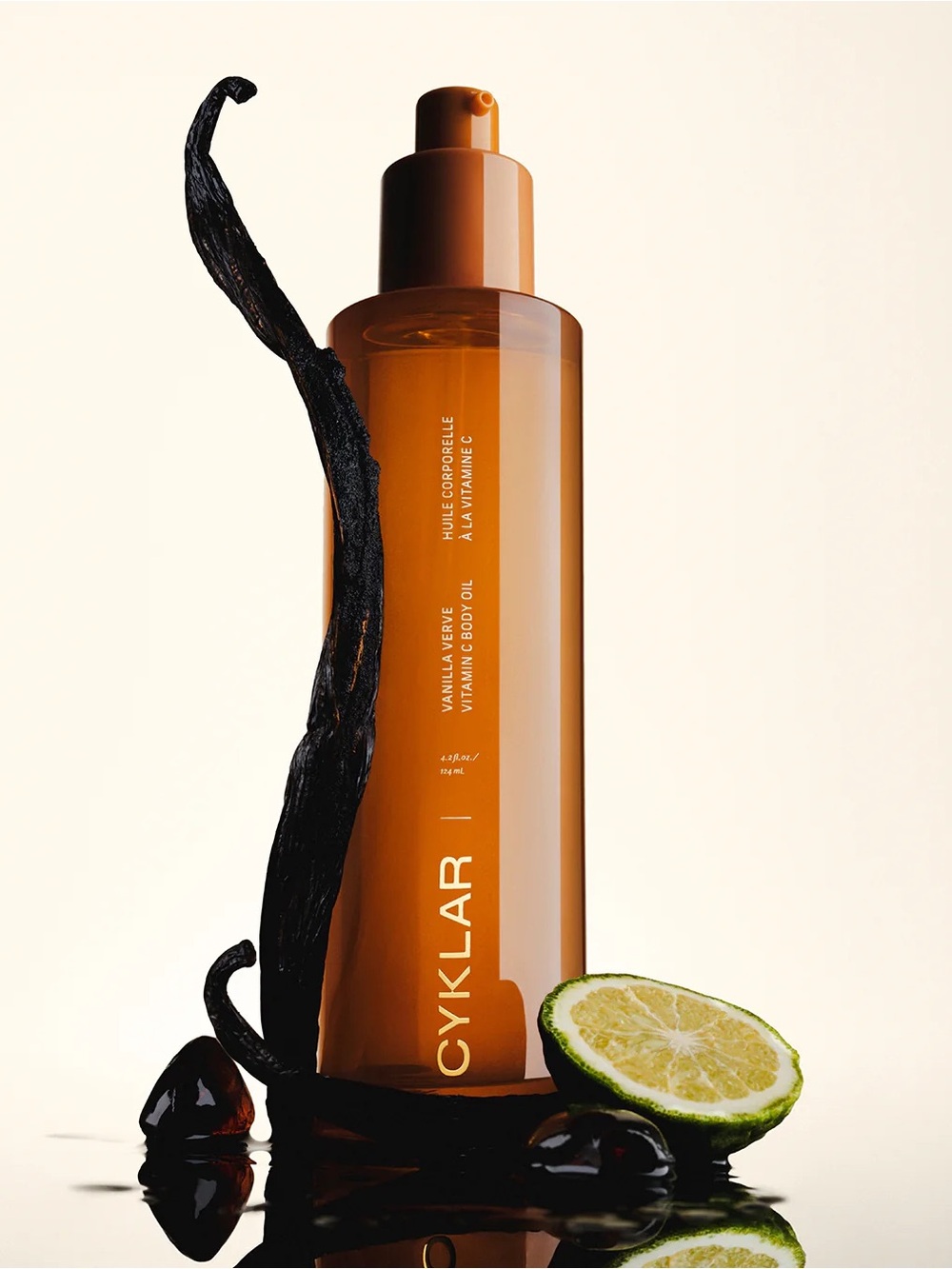 CYKLAR Vanilla Verve Vitamin C Body Oil 4.2 oz 124mL Hydrating Glow Body Oil - Picture 3 of 11